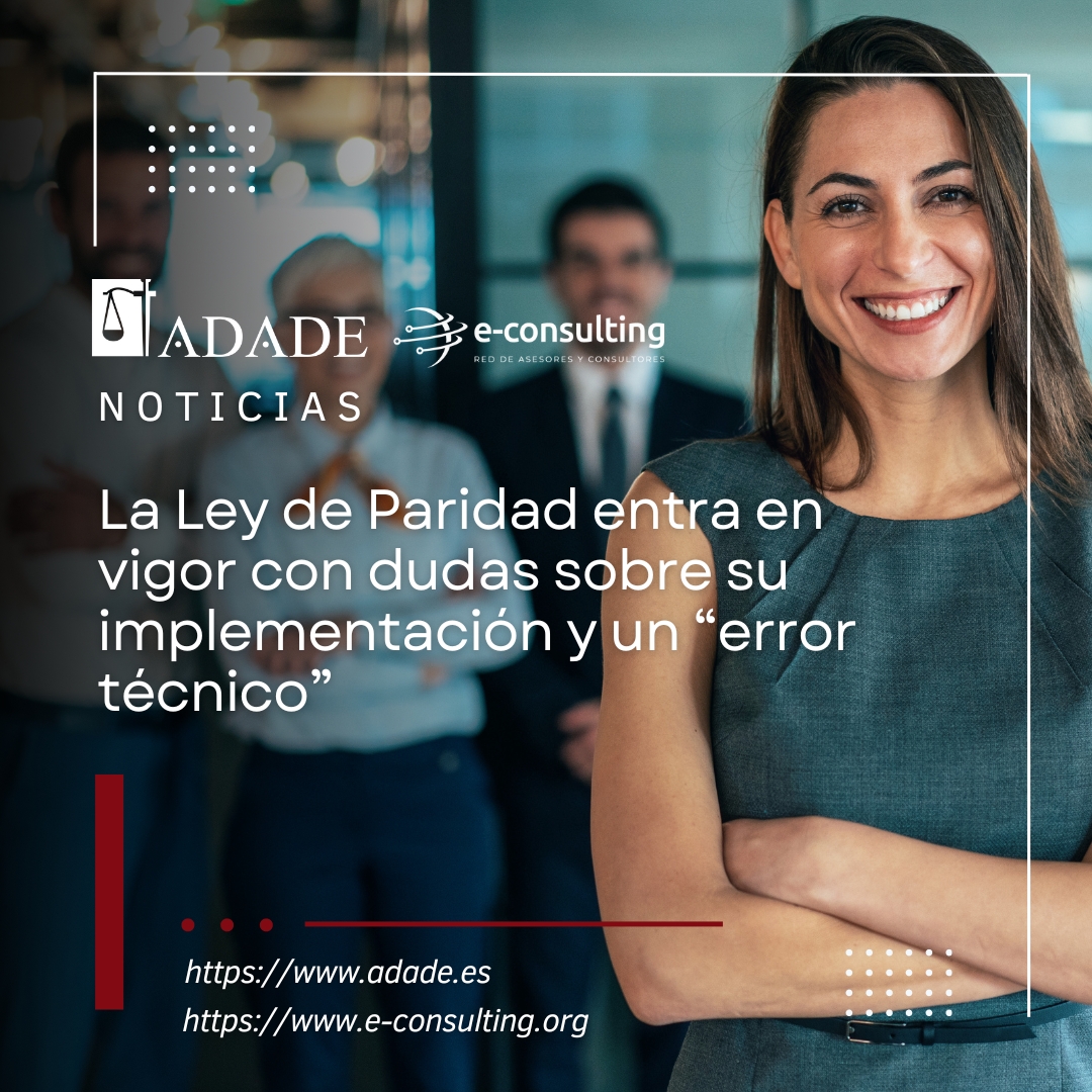La Ley de Paridad entra en vigor con dudas sobre su implementación y un “error técnico”