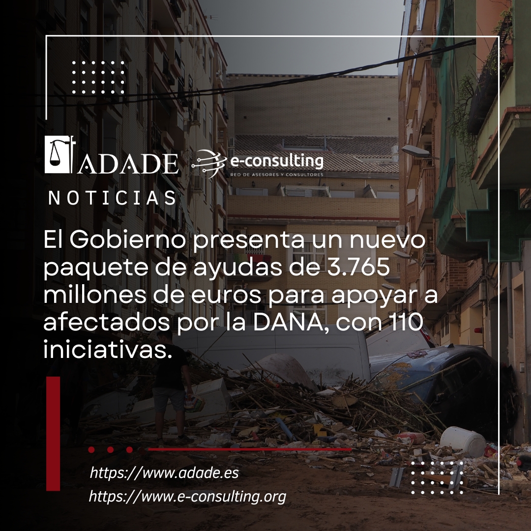 El Gobierno presenta un nuevo paquete de ayudas de 3.765 millones de euros para apoyar a afectados por la DANA, con 110 iniciativas.