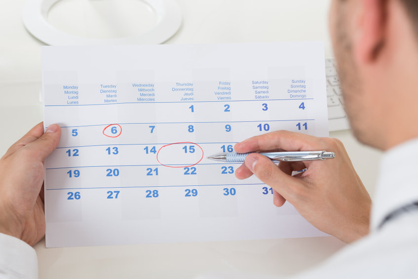 Calendario del contribuyente del mes de marzo de 2022