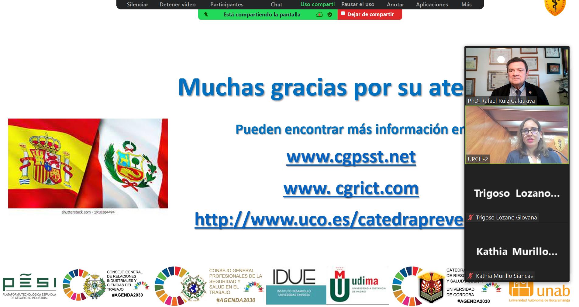 IDUE-UDIMA, con el que ADADE/E-Consulting colaboractivamente, participa en el II Congreso Herediano de Seguridad, Ergonomía y Medicina Ocupacional de Perú 